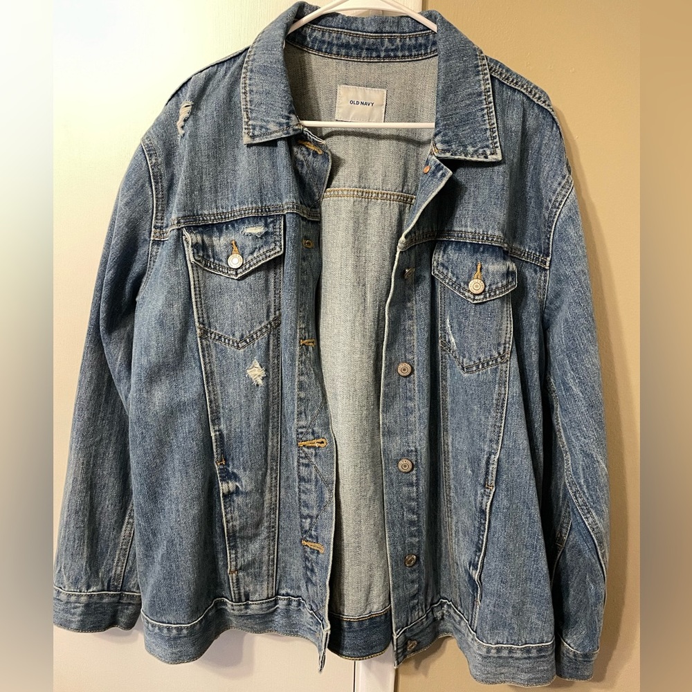 Old Navy Distressed Jean Jacket